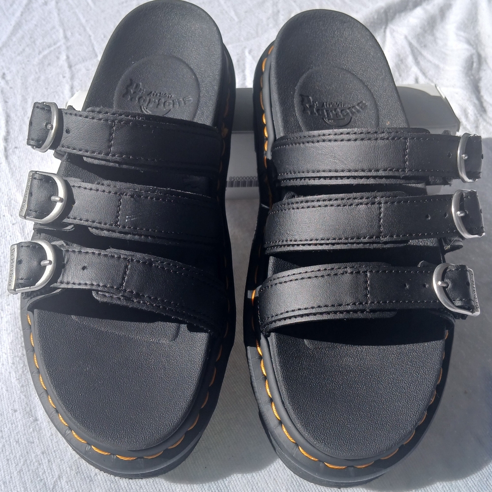 Dr. Martens Womens "Blair" Black Leather Sandals Size 8M